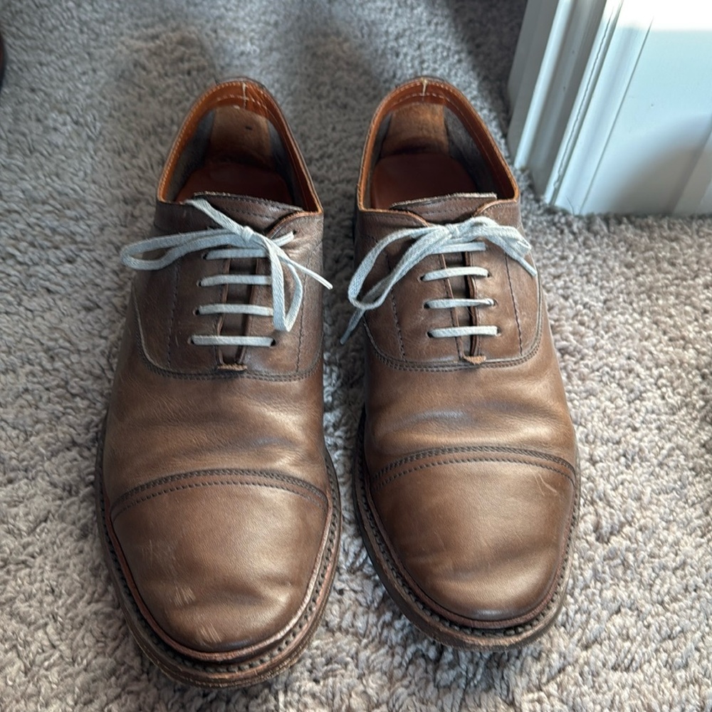 Frye 8D Oxfords, Grey leather. Rare color. Used but good condition